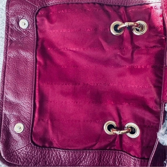 Marc by Marc Jacobs Leather Satchel Crossbody Burgundy - Picture 14 of 16